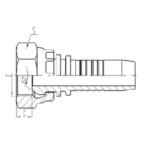 美(měi)製NPSM內螺(luó)紋60°外錐麵(miàn)密封