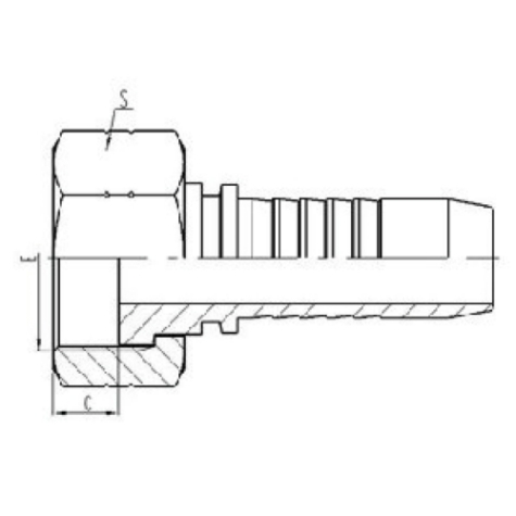 美製內螺紋平麵密封管接頭
