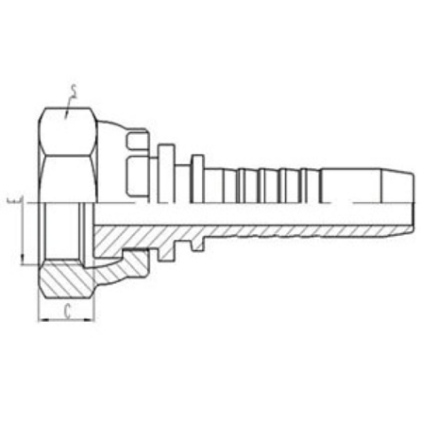 90°公(gōng)製內螺(luó)紋球麵密封(fēng)