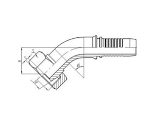 45°公製內螺紋24°外錐麵帶O形圈密封重係列