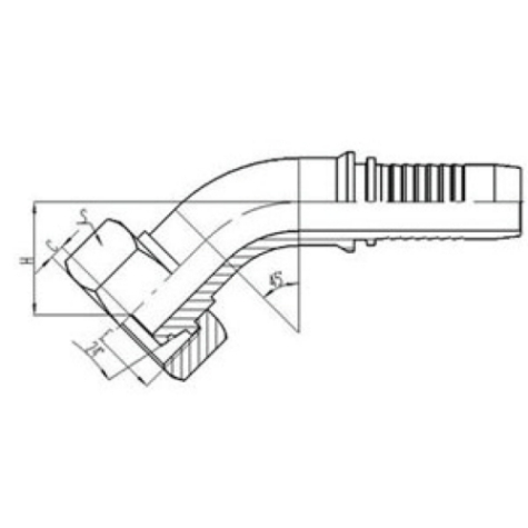 45°公製內（nèi）螺（luó）紋24°外錐麵帶O形圈（quān）密封輕係（xì）列