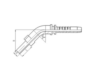 45°DIN標（biāo）準公製卡套式直管