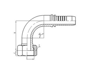 90°公製內螺（luó）紋平麵密封