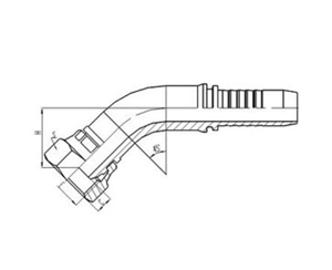 45°公製內螺紋球麵密封