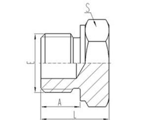 英製外螺紋六角（jiǎo）端麵O形圈密封堵頭（tóu）