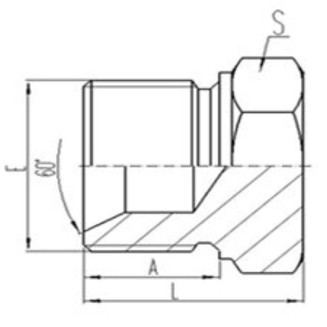 公(gōng)製外螺(luó)紋60°內錐麵密(mì)封或組(zǔ)合(hé)墊密封堵頭(tóu)
