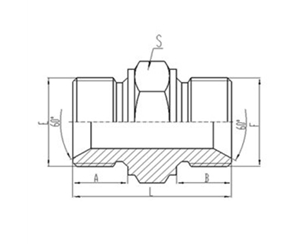 兩端（duān）公製外螺紋60°內（nèi）錐麵密封或組合墊密封