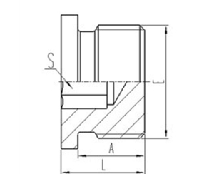公製外螺紋六角端麵O形圈密封內六角堵頭