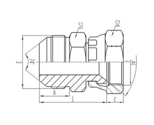 美製JIC螺紋74°錐麵密封過渡接頭