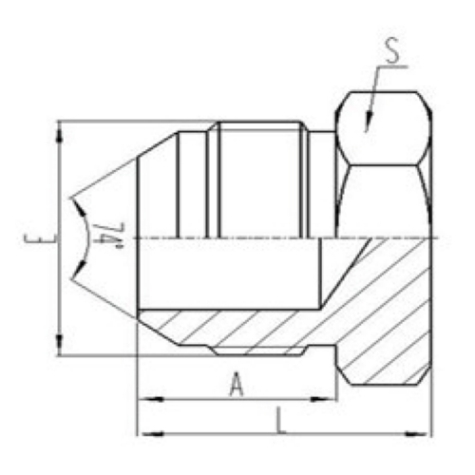 美製JIC螺紋74°錐麵密封過渡（dù）接頭