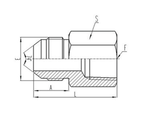 美製JIC螺紋74°錐麵密封過渡接頭