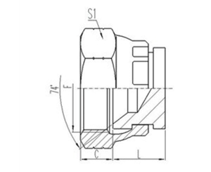 美（měi）製JIC螺紋74°錐麵（miàn）密封過渡接頭