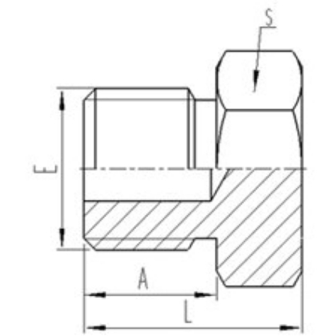 美製SAE外（wài）螺紋六角（jiǎo）端（duān）麵O形圈密（mì）封堵頭