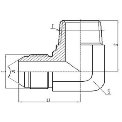 美製JIC螺紋74°錐麵密封過（guò）渡接（jiē）頭