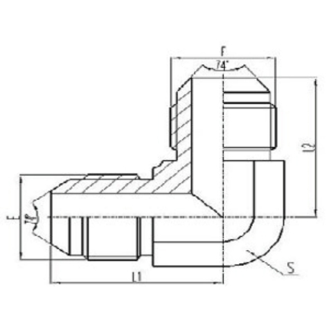 美製JIC螺(luó)紋74°錐麵密封過渡接頭(tóu)