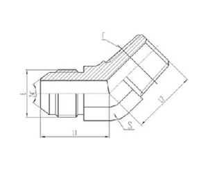 美製JIC螺紋74°錐麵密封過（guò）渡接頭