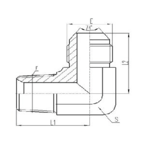 美製JIC螺紋74°錐麵密封過渡接頭