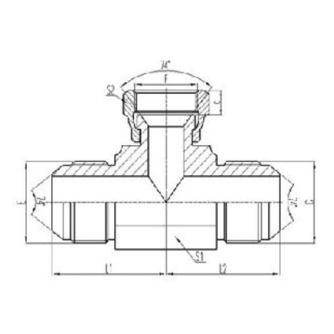 美製JIC螺紋74°錐麵密封（fēng）過渡接頭（tóu）
