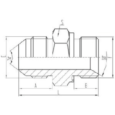美製JIC螺紋74°錐麵密封（fēng）過渡接頭