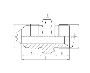 美製JIC螺紋74°錐麵密封過渡接頭（tóu）