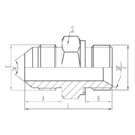 美製JIC螺紋74°錐麵密封過渡接頭