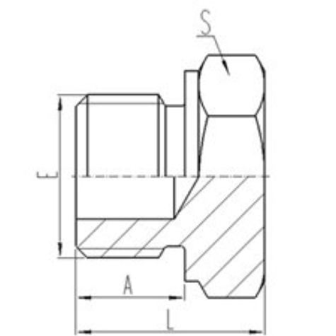 英製外（wài）螺（luó）紋六角端麵O形圈密封堵頭