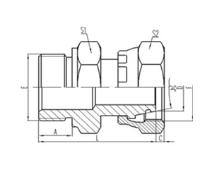 英製外螺（luó）紋六角端麵O形圈密封|公製活動內螺紋24°外（wài）錐麵帶O形圈密封